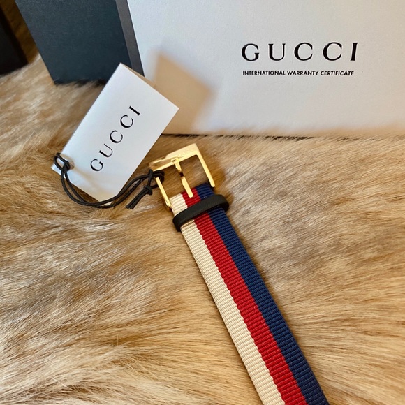 Gucci Goldtone Stainless Steel & Web-Strap Watch - Picture 7 of 10